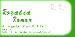 rozalia komor business card